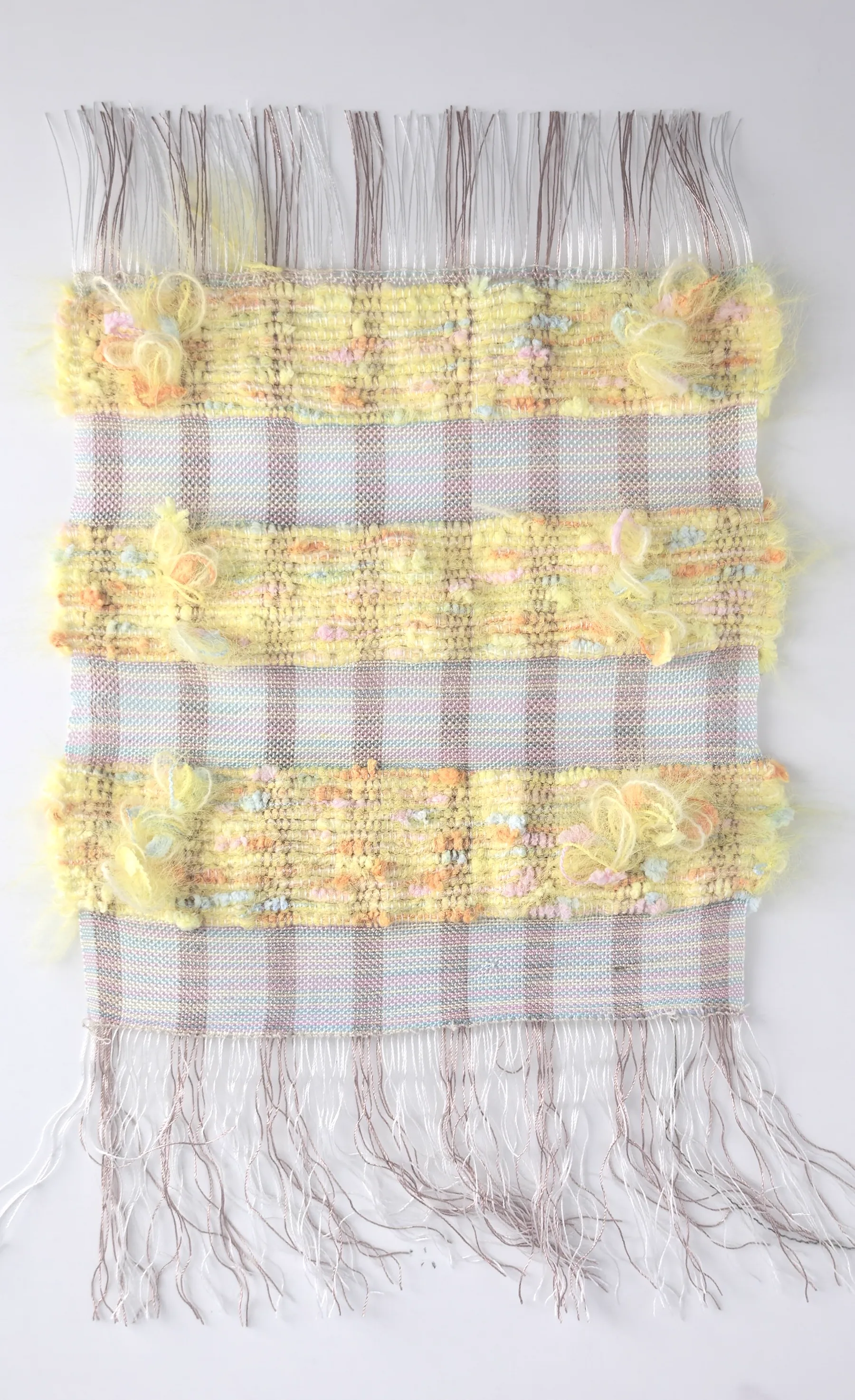 Yellow textured handwoven sample